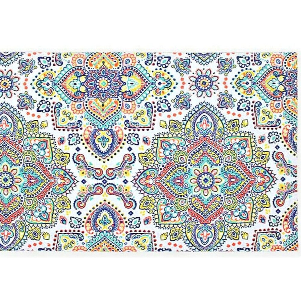 Colordrift Caravan Indoor Outdoor Fabric Placemats Medallion Summer Set of 4